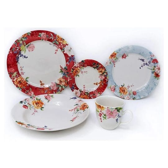 tudor-royal-16-piece-round-porcelain-dinnerware-set-service-for-4-crimson-design-multicolor-floral-p-1