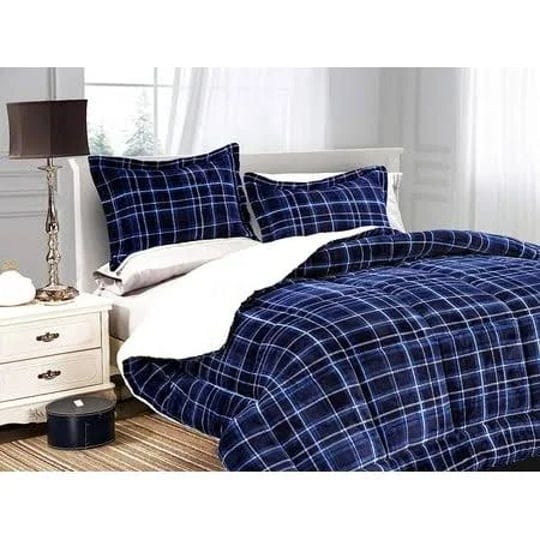 3-piece-plaid-pattern-comforter-set-soft-and-plush-micromink-sherpa-backing-reversible-bedding-with--1
