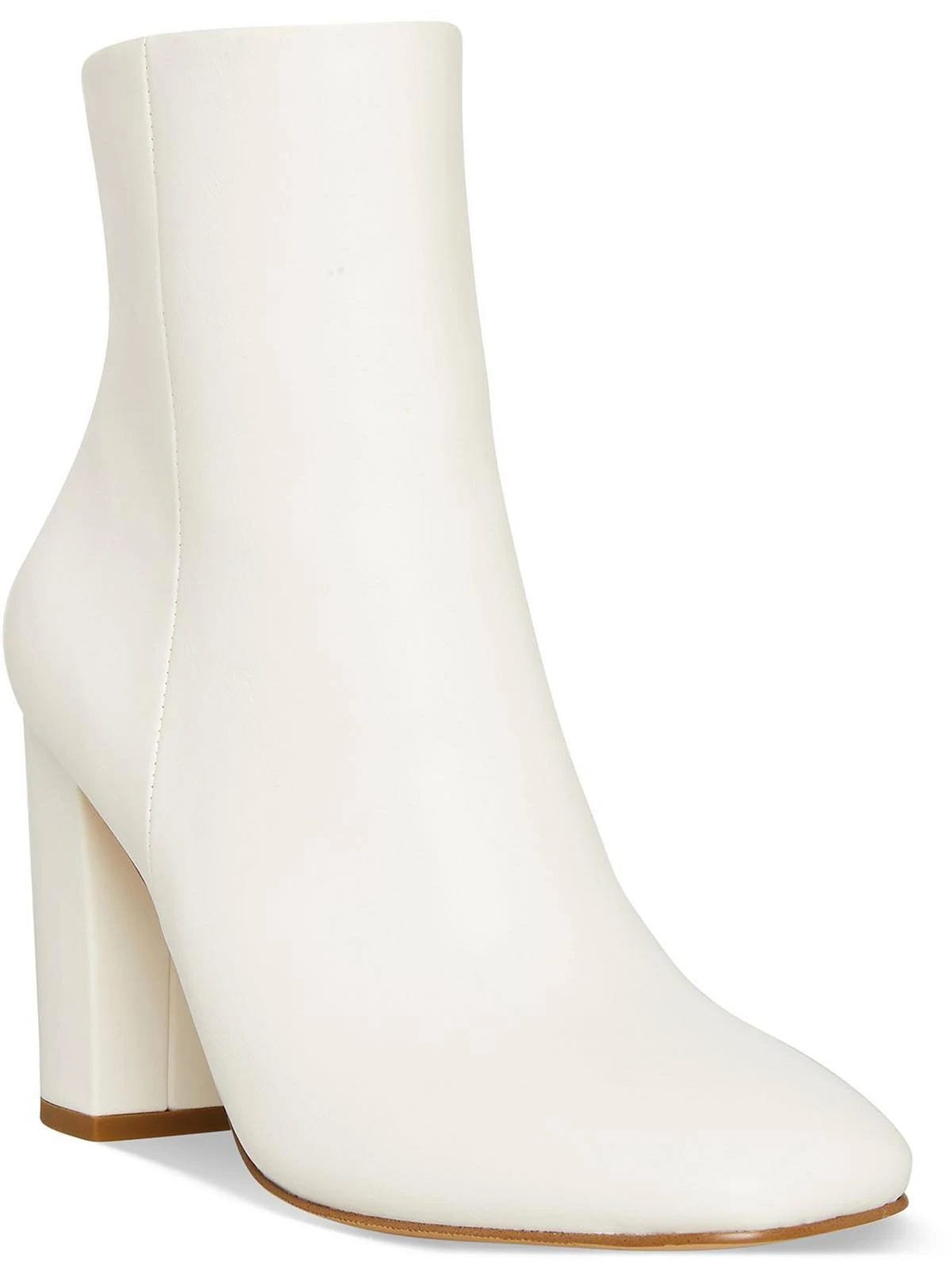 Madden Girl Knox Ankle Boots - Stylish White Heels with Zipper Detail | Image