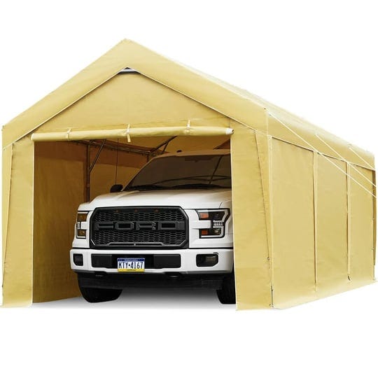 finfree-10-x-20-ft-heavy-duty-carport-car-canopy-with-removable-sidewalls-and-doors-and-4-sandbags-g-1