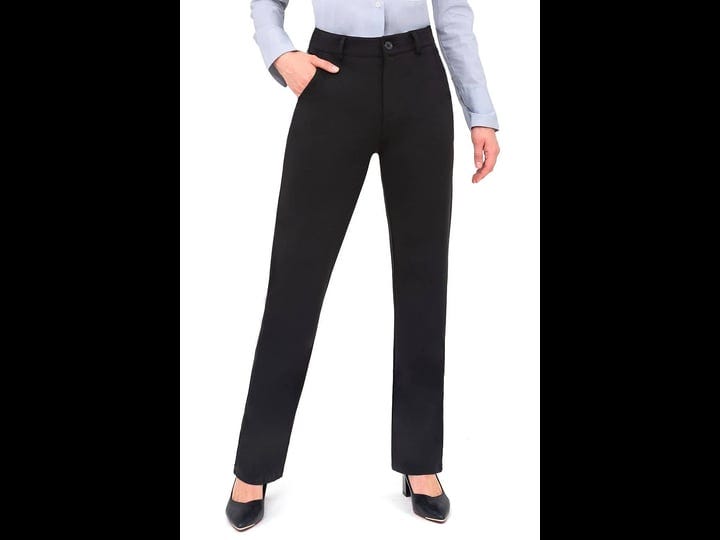 bamans-work-pants-for-women-yoga-dress-pants-straight-leg-stretch-work-pant-with-pockets-black-small-1