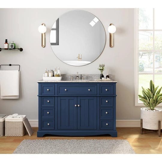 fremont-49-in-single-sink-freestanding-navy-blue-bath-vanity-with-grey-granite-top-assembled-1