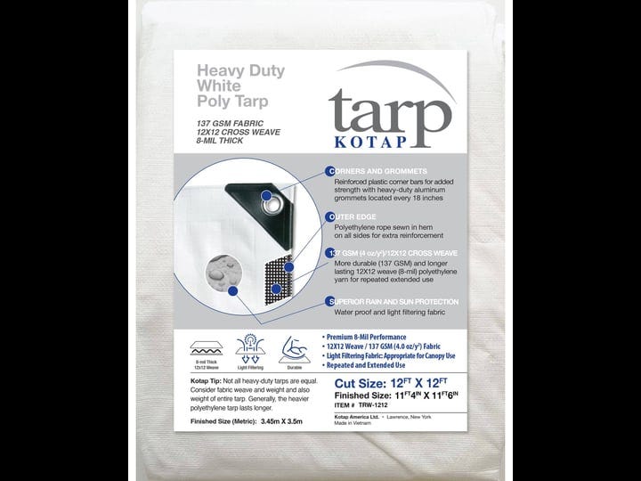 kotap-12-ft-x-12-ft-heavy-duty-12-by-12-cross-weave-8-mil-white-poly-tarp-item-trw-1212-1