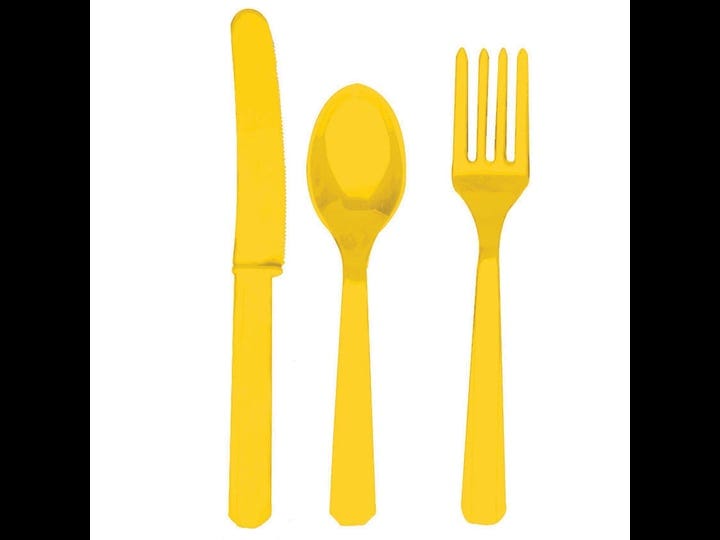 amscan-yellow-sunshine-forks-knives-and-spoons-set-24-count-8-each-1