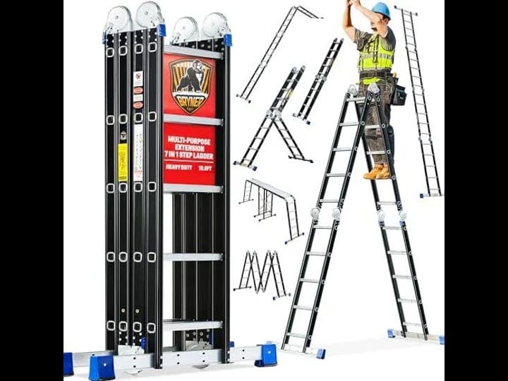 bryner-folding-step-ladder-196ft-7-in-1-multi-purpose-folding-adjustable-telescoping-aluminium-exten-1