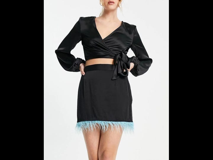 filling-pieces-exclusive-faux-feather-trim-satin-mini-skirt-co-ord-in-black-1