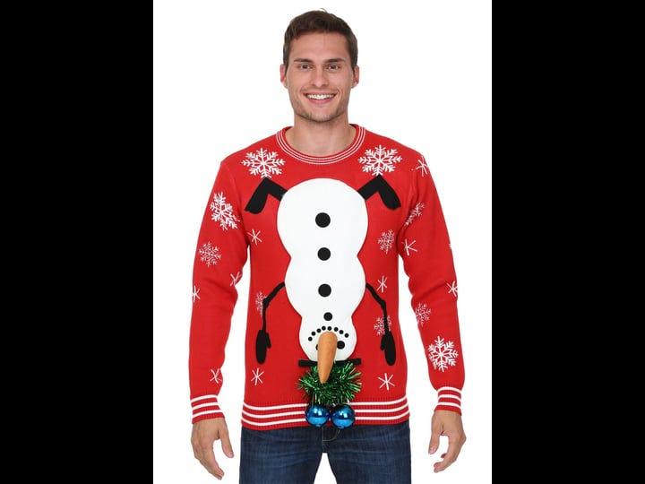 snowman-balls-ugly-christmas-sweater-for-adults-adult-mens-red-white-5x-fun-wear-1