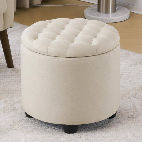 furniliving-upholstered-round-storage-ottoman-large-tufted-ottoman-with-removable-lid-footrest-stool-1
