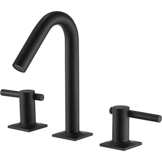 bwe-matte-black-8-in-widespread-2-handle-bathroom-sink-faucet-with-drain-a-916451-b-1