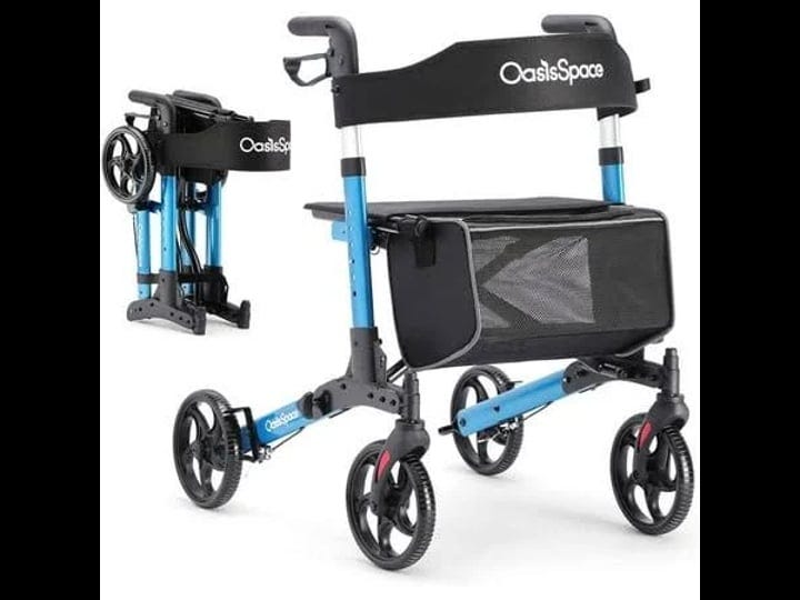 oasisspace-blue-ultra-folding-rollator-walker-with-seat-8-inch-antiskid-wheels-compact-design-antisk-1