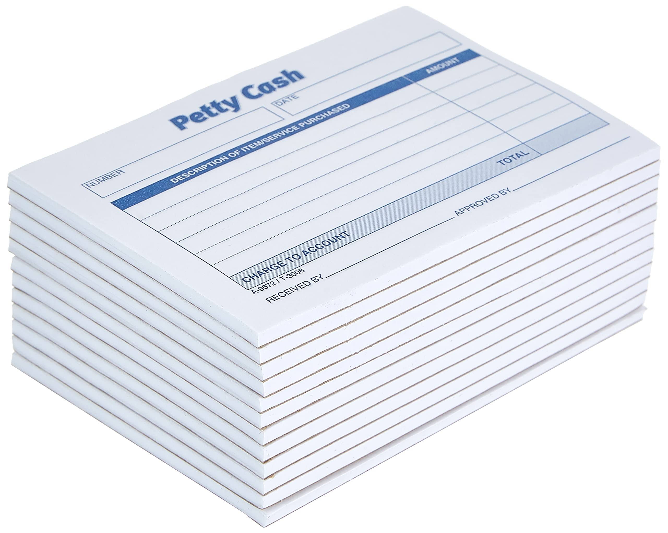 Adams Petty Cash Receipt Pad - 50 Sheets Side-Bound, White Paper for Cash Transactions Document | Image