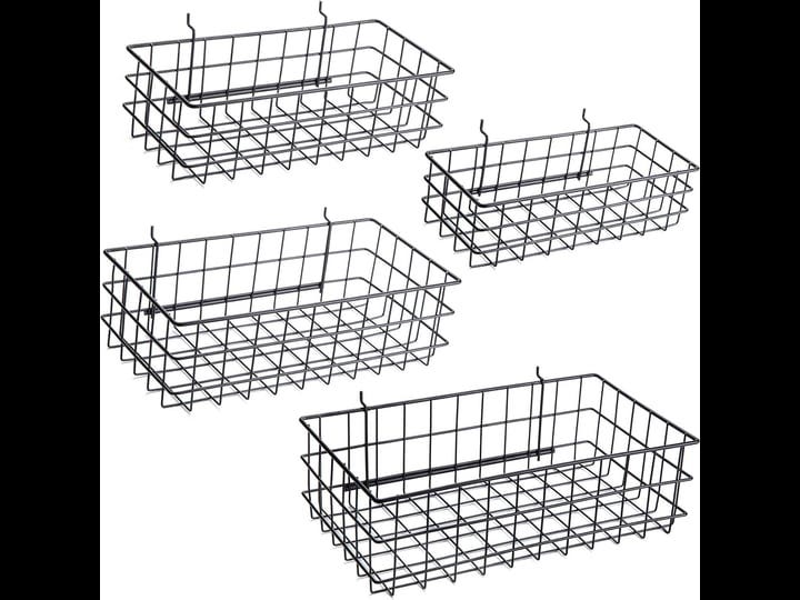 right-arrange-pegboard-baskets-set-of-4-black-hooks-to-any-peg-board-square-style-wire-shelf-baskets-1
