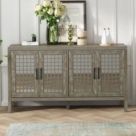 mirrored-sideboard-with-closed-grain-pattern-for-dining-room-living-room-3-latitude-run-color-gray-1