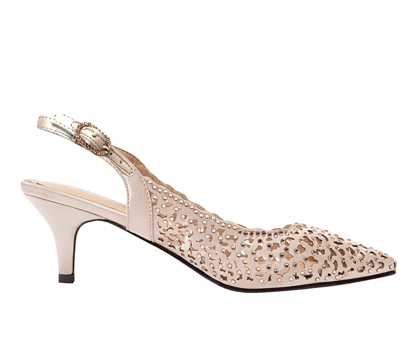 Shine With These Ladies' Slingback Pumps in Champagne | Image