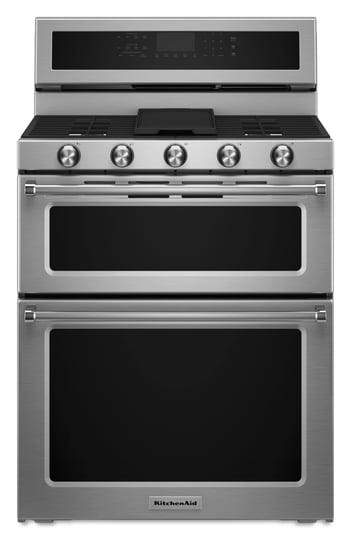 kitchenaid-30-inch-5-burner-gas-double-oven-convection-range-kfgd500ess-stainless-steel-1