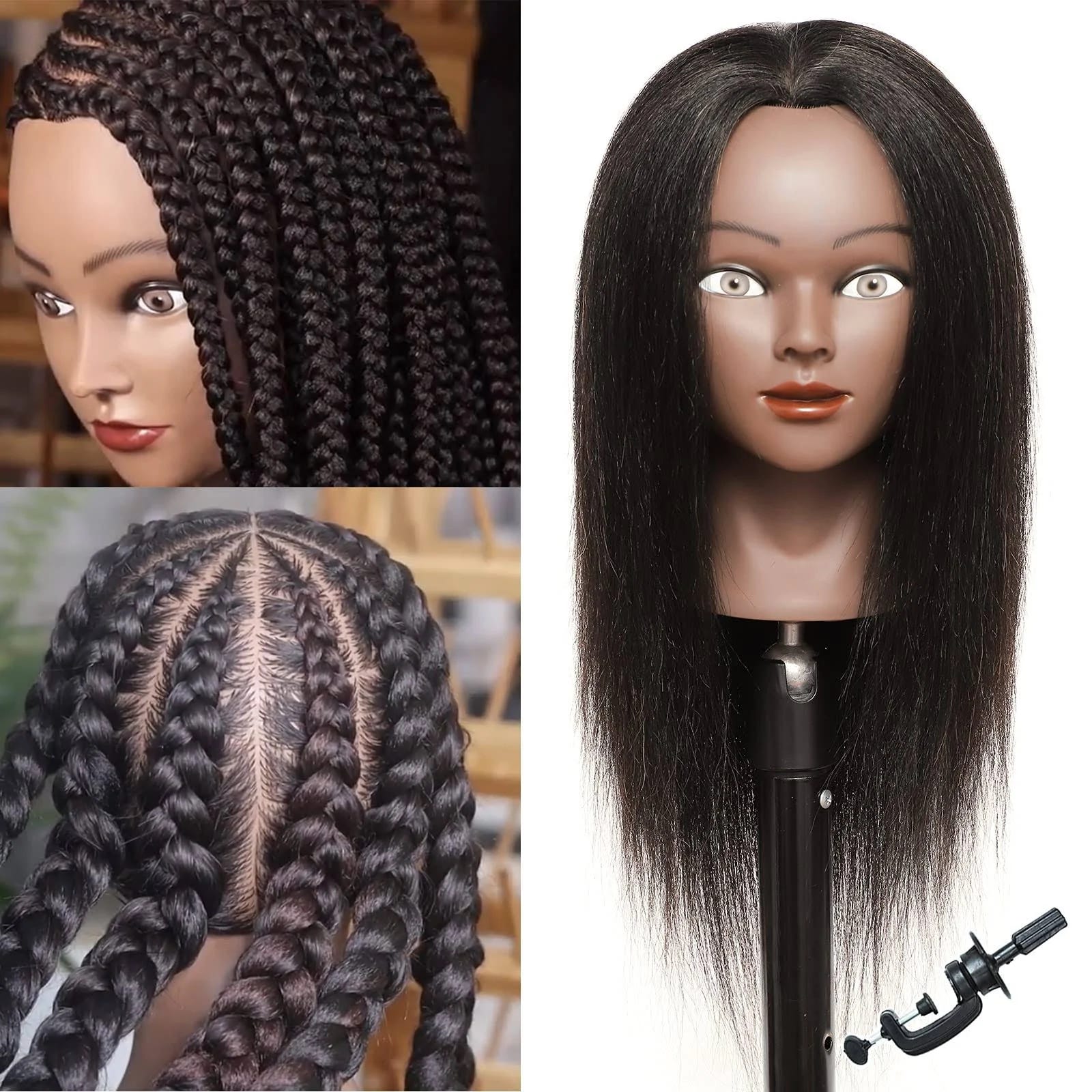 Realistic Mannequin Head for Hair Styling and DIY Hair Extensions | Image
