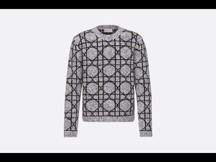 dior-cannage-sweater-gray-and-black-cotton-and-cashmere-blend-jacquard-size-l-men-1