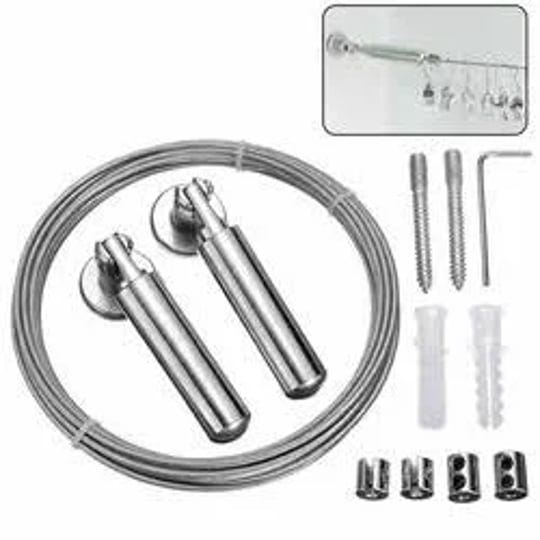 urbanred-wall-mount-curtain-wire-rod-set-for-art-display-5-meters-stainless-steel-photo-hanging-wire-1