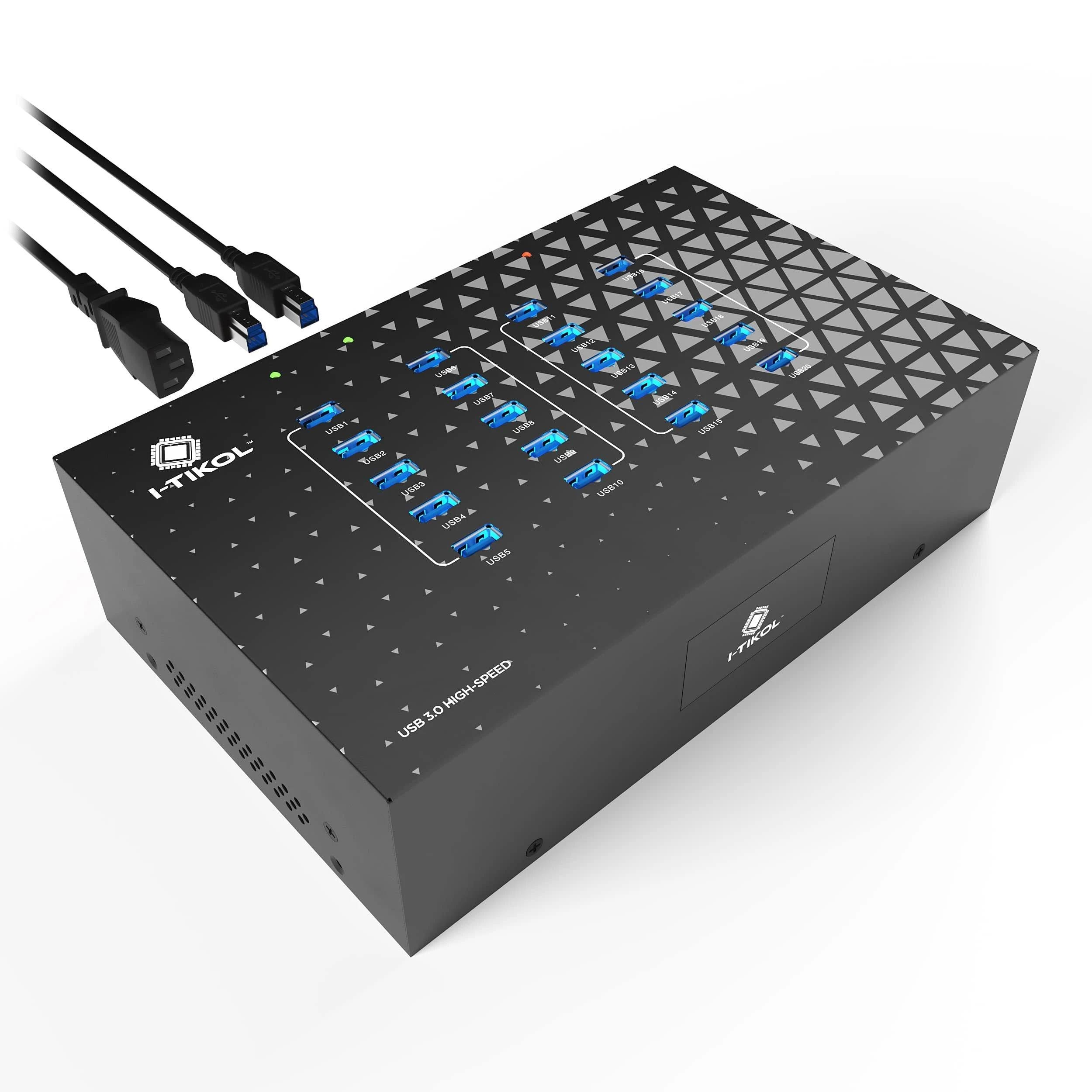 20-Port Powered USB Hub with High-Speed Data Transfer | Image