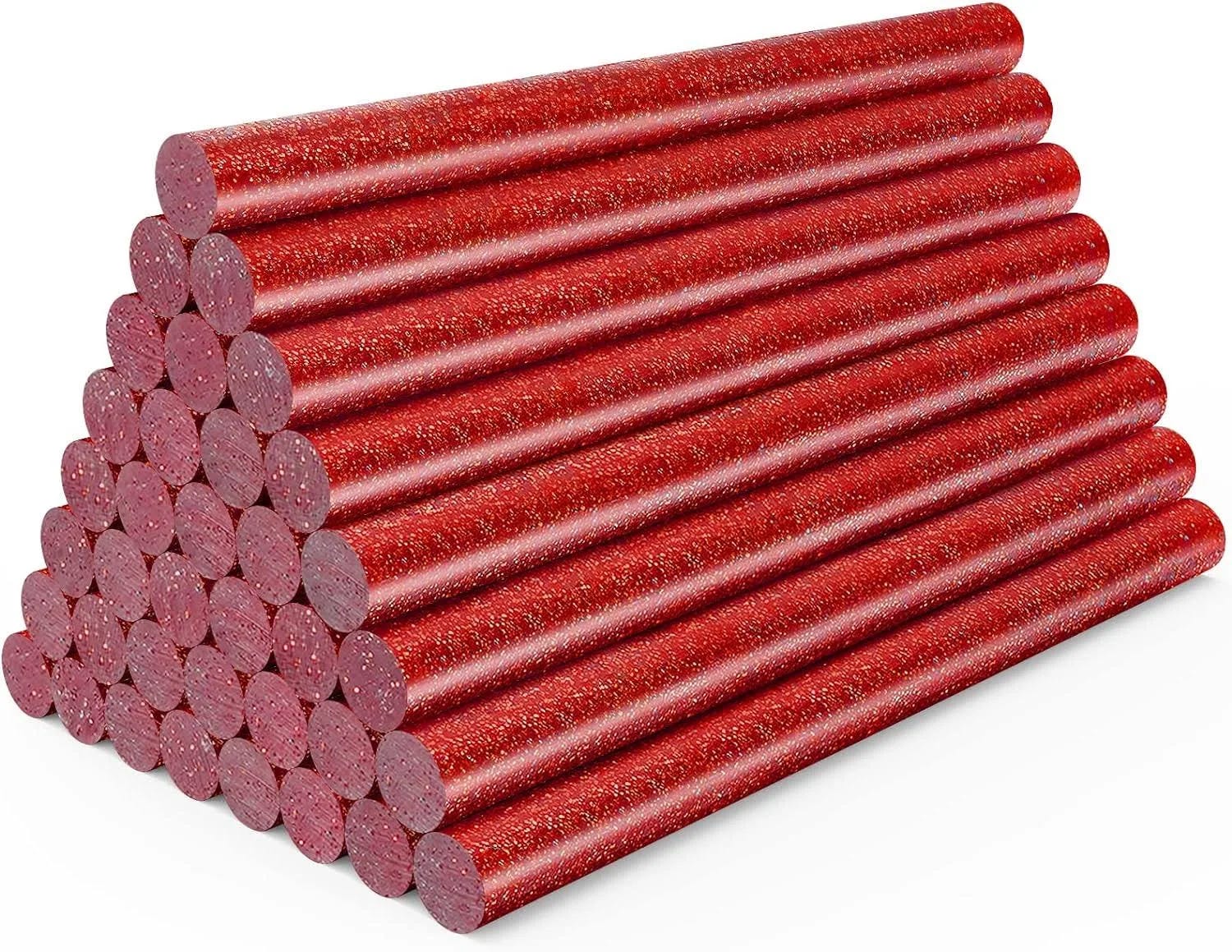 High-Quality Red Glitter Hot Melt Glue Sticks for Art and School Projects | Image