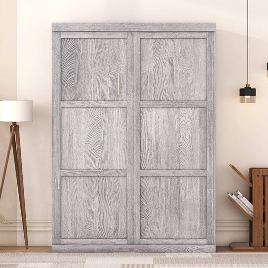 full-size-murphy-bed-can-be-folded-into-a-cabinet-grey-1