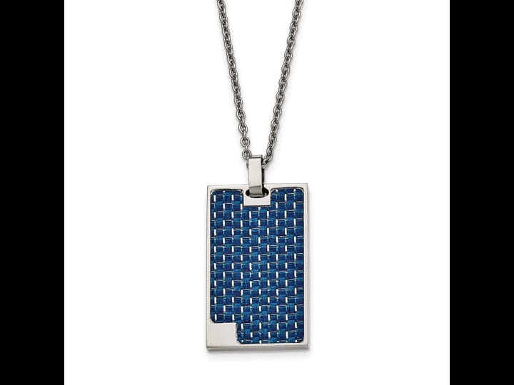 chisel-stainless-steel-polished-with-blue-carbon-fiber-dog-tag-necklace-1