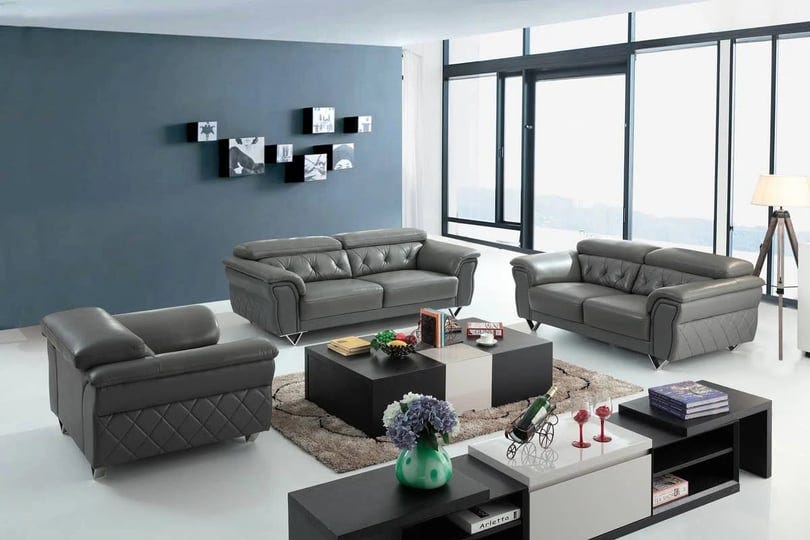 divani-casa-perry-modern-grey-leather-sofa-set-1