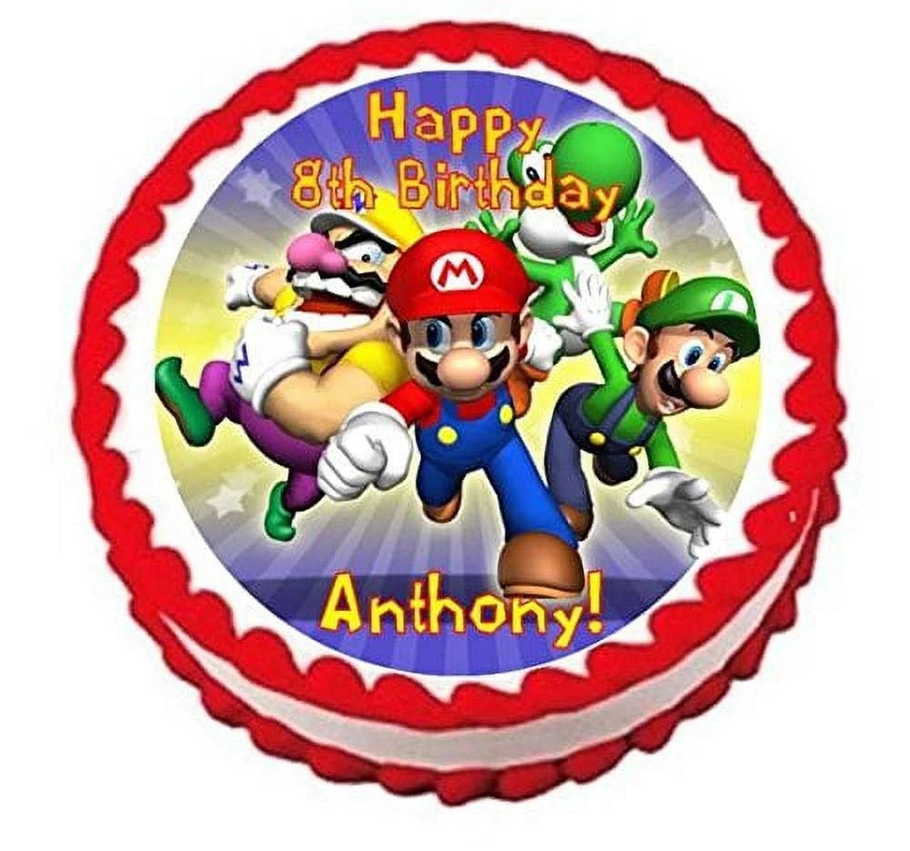 Super Mario Bros Cake Topper for Birthdays | Image