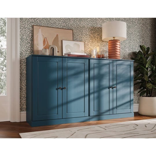 100-solid-wood-sideboard-with-glass-or-solid-wood-doors-by-palace-imports-64-x-35-75-teal-blue-solid-1