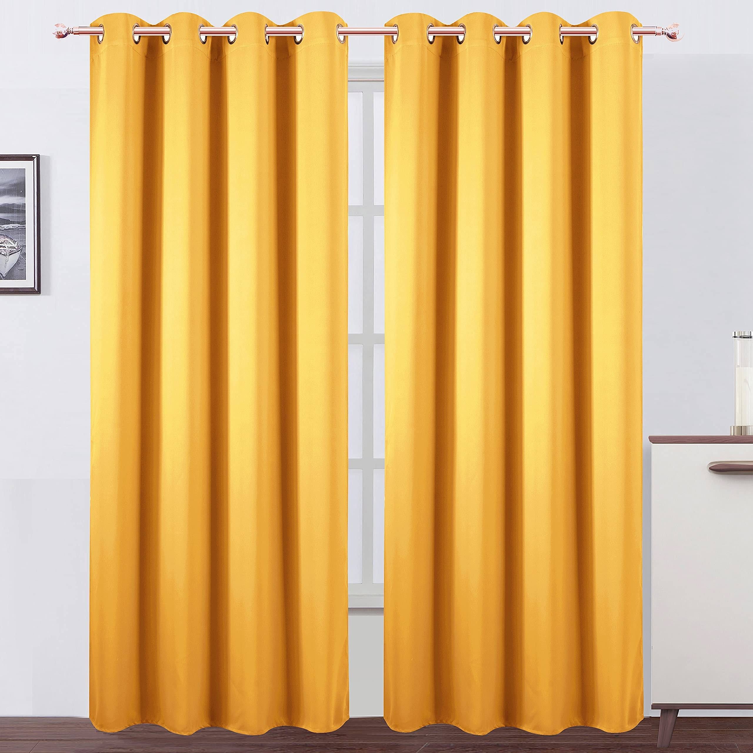 Premium Yellow Blackout Thermal Drapes: Enhance Privacy and Energy Savings | Image