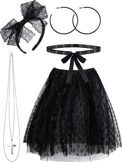 hicarer-5-pieces-80s-costume-sets-womens-80s-lace-pop-star-fancy-accessories-set-lace-tutu-skirt-out-1