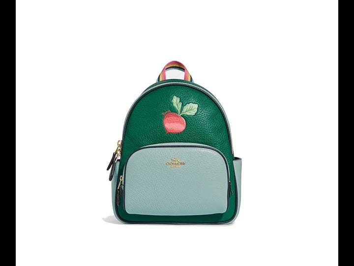 coach-bags-coach-mini-court-backpack-with-radish-color-green-size-os-beesimplellcs-closet-1