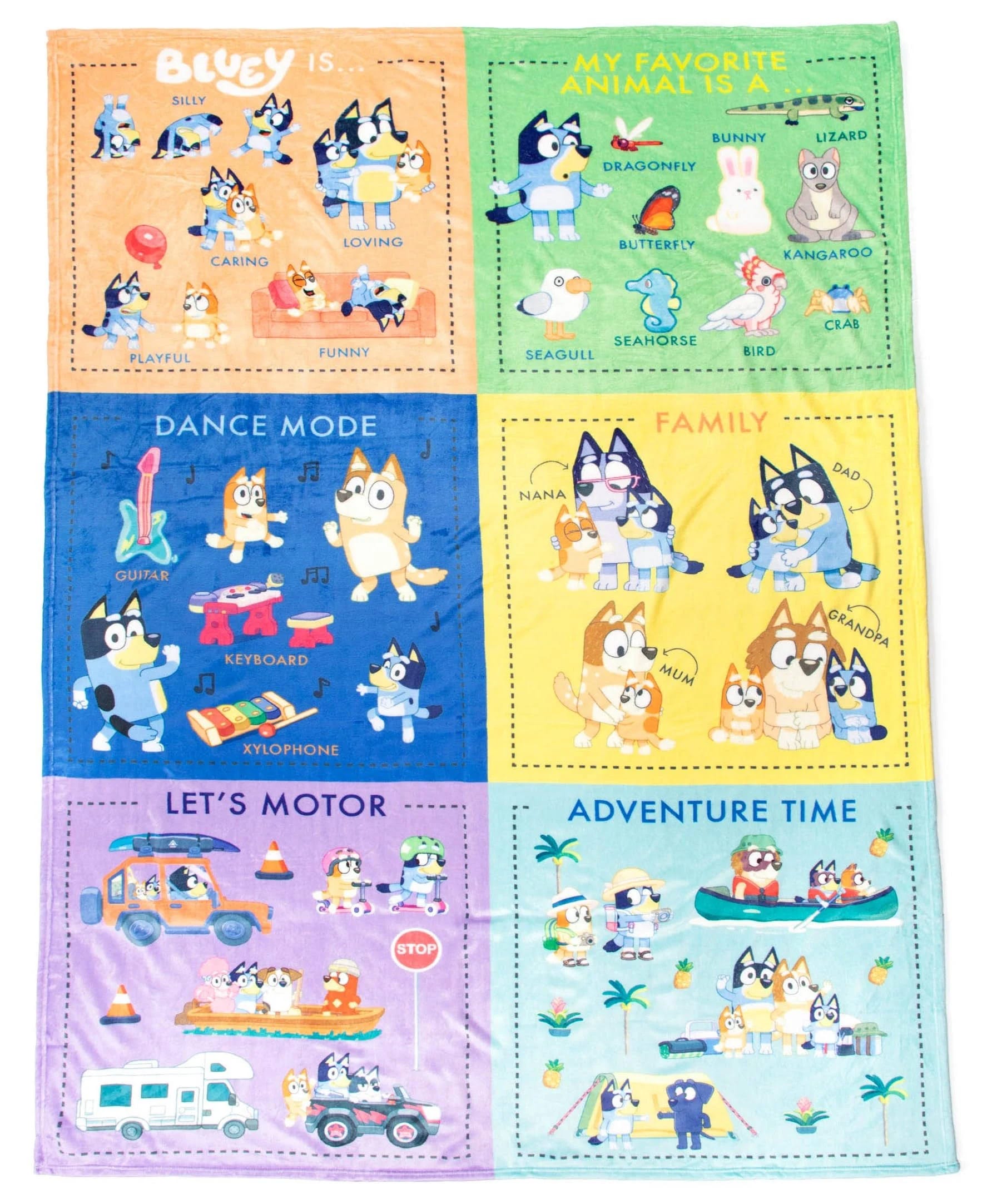 Bluey Themed Microfiber Learning Blanket | Image