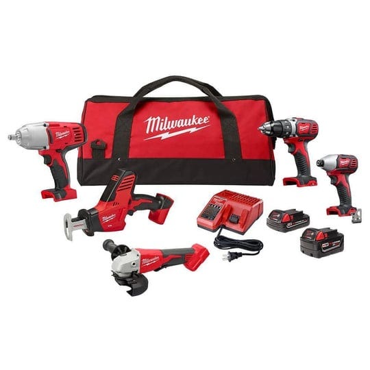 milwaukee-m18-18-volt-lithium-ion-cordless-combo-kit-5-tool-with-2-batteries-charger-and-tool-bag-1