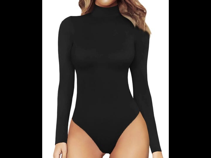 mangopop-womens-mock-turtle-neck-long-sleeve-tops-bodysuit-jumpsuit-1