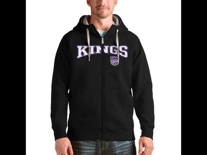 mens-antigua-black-sacramento-kings-team-victory-full-zip-hoodie-size-medium-1