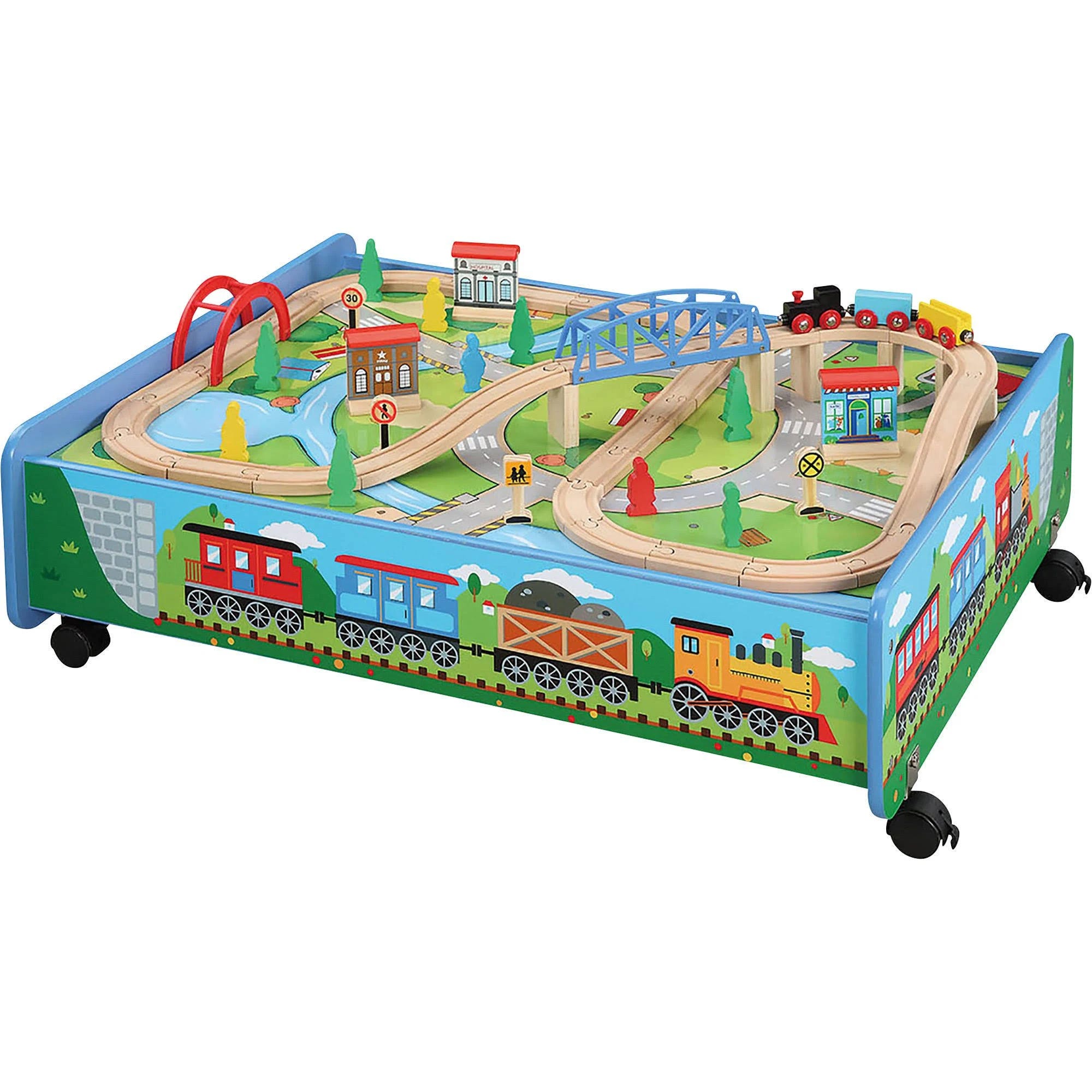 Wooden Train Set and Play Table for Thomas & Friends Compatibility | Image