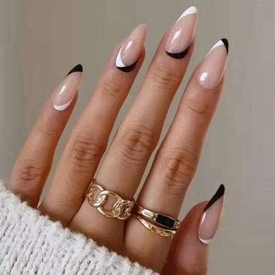 xujinn-french-tip-press-on-nails-medium-almond-fake-nails-nude-false-nails-with-white-and-black-desi-1