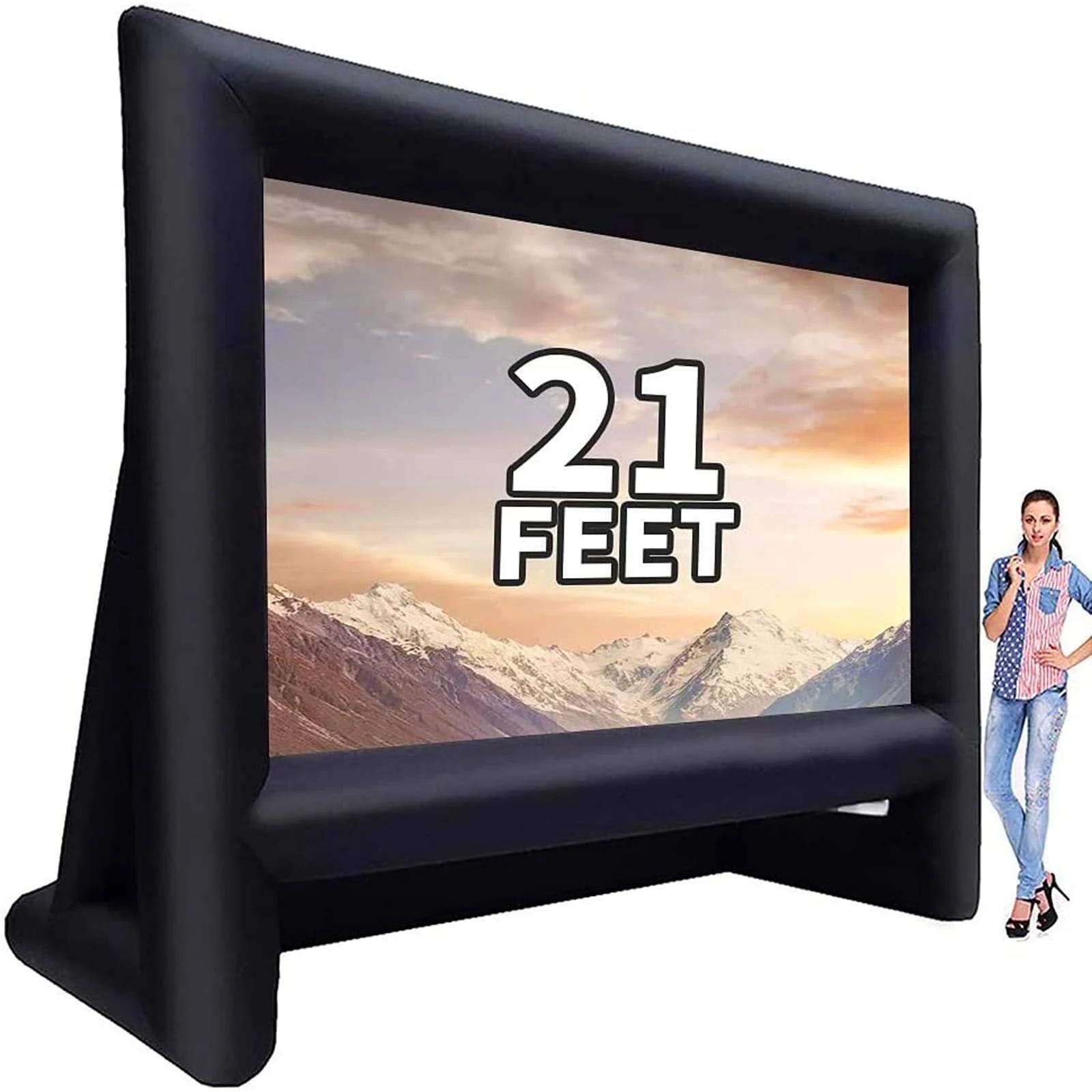 GYUEM 21 Feet Inflatable Outdoor Movie Screen for Home Theater | Image