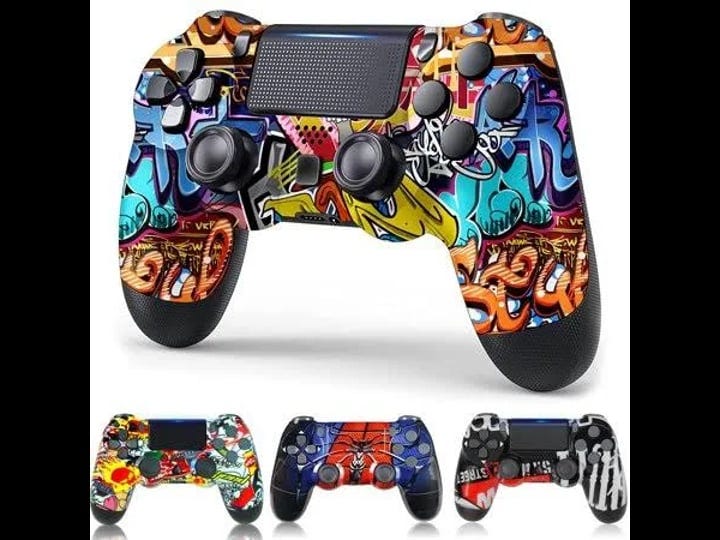 wireless-game-controller-compatible-with-ps4-slim-pro-with-upgraded-joystick-graffiti-other-1