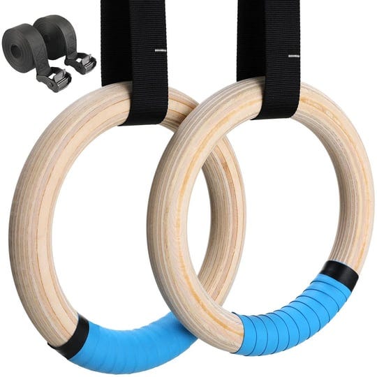 liferun-gymnastics-rings-olympic-rings-wooden-1100lbs-with-adjustable-metal-buckle-16-7ft-long-strap-1