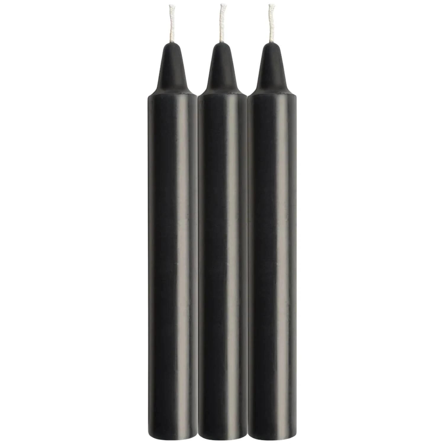 Black Drip Pillar Candles for Sensual Temperature Play | Image