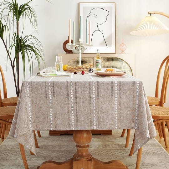 chassic-60-x-84-inches-farmhouse-style-linen-tablecloths-wrinkle-resistant-washable-dining-room-tabl-1