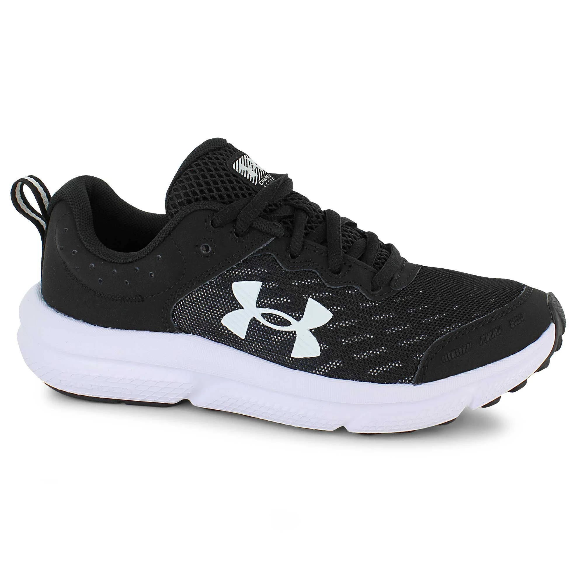 Comfortable, Lightweight Boys' Running Shoes (Black/White, Size 5) | Image