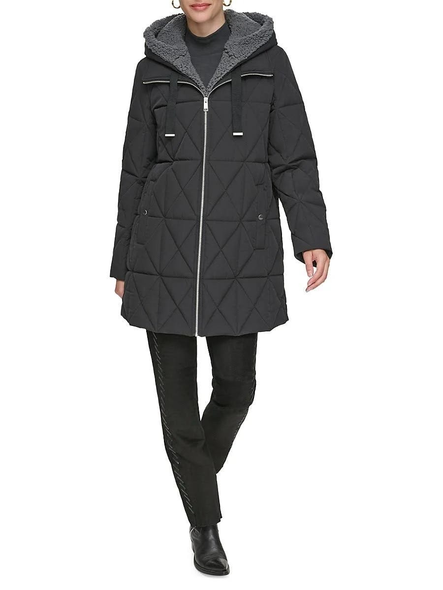 Stylish Hooded Mushroom Puffer Coat for Women | Image