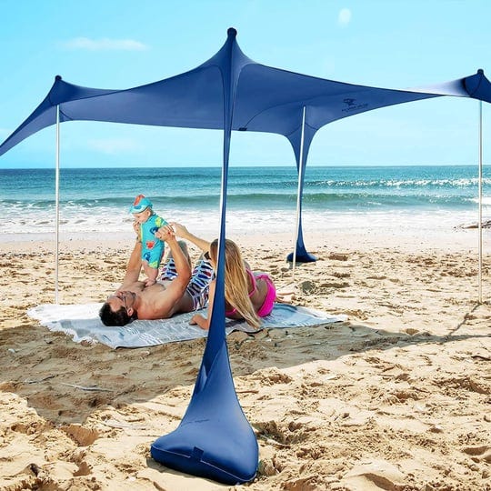 sun-ninja-beach-tent-sun-shelter-with-upf50-protection-includes-sand-shovel-ground-pegs-and-stabilit-1