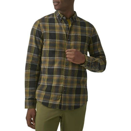 bass-outdoor-mens-flannel-plaid-button-down-shirt-green-1