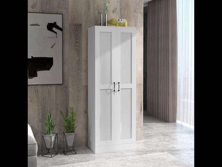 homcom-storage-cabinet-w-adjustable-shelves-pantry-cupboard-white-1