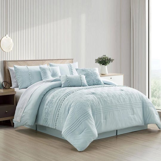 chezmoi-collection-7-piece-graceful-pale-blue-floral-chenille-pom-pom-embroidery-comforter-set-calif-1