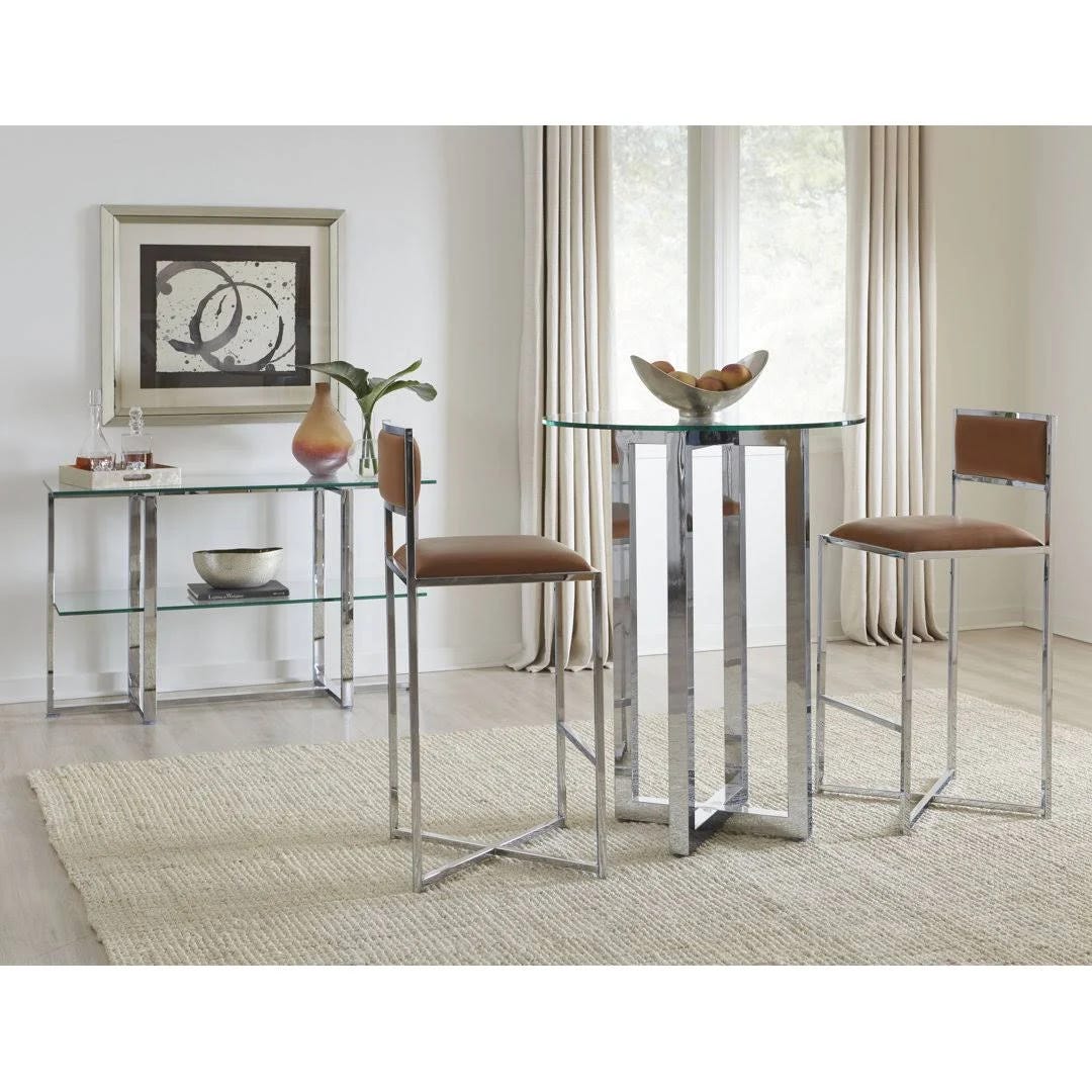 Stylish Glass Counter-Height Dining Table | Image